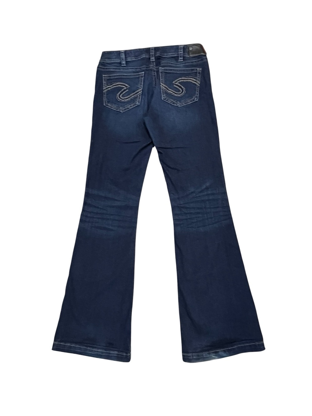 Silver Suki Jeans Boot Cut Embroidered Mid Rise Embellished Denim Boho Flare 31